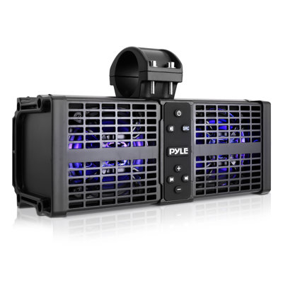 11” Powered Atv/Utv Soundbar System - Built-In Class D Stereo Power Amplifier W/ Wireless Bt Streaming, Ipx6 Waterproofing/Weatherproofing And Led Lig -  Pyle, PWPSB1102