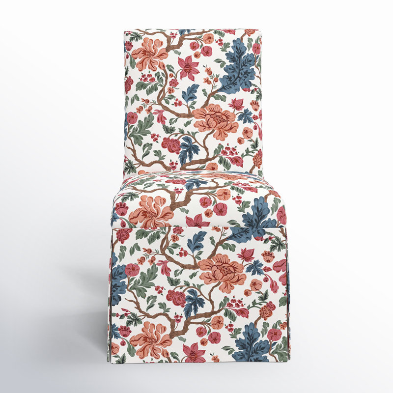 Chaise parsons en coton Silvia, Impression au bloc multicolore