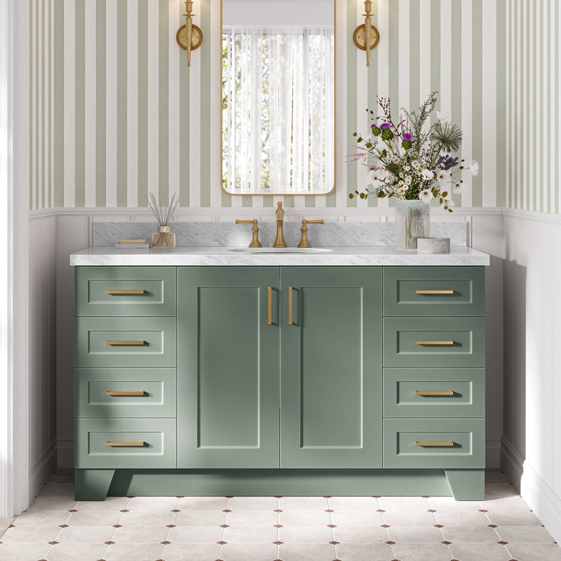 60" Single Bathroom Vanity Base Only, White