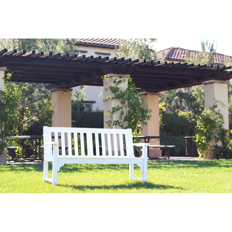 Banc de parc en aluminium coulé Bonas, Blanc