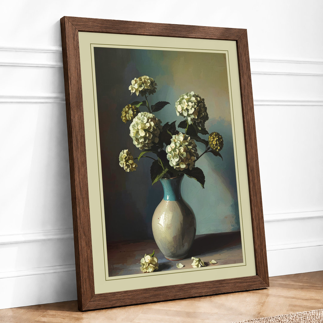 Spring Blooms in Cream Botanical Framed Art Print