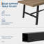Table de salle à manger industrielle pour 6 à 8 personnes, longue table de cuisine avec structure en métal robuste-129741434-129741440