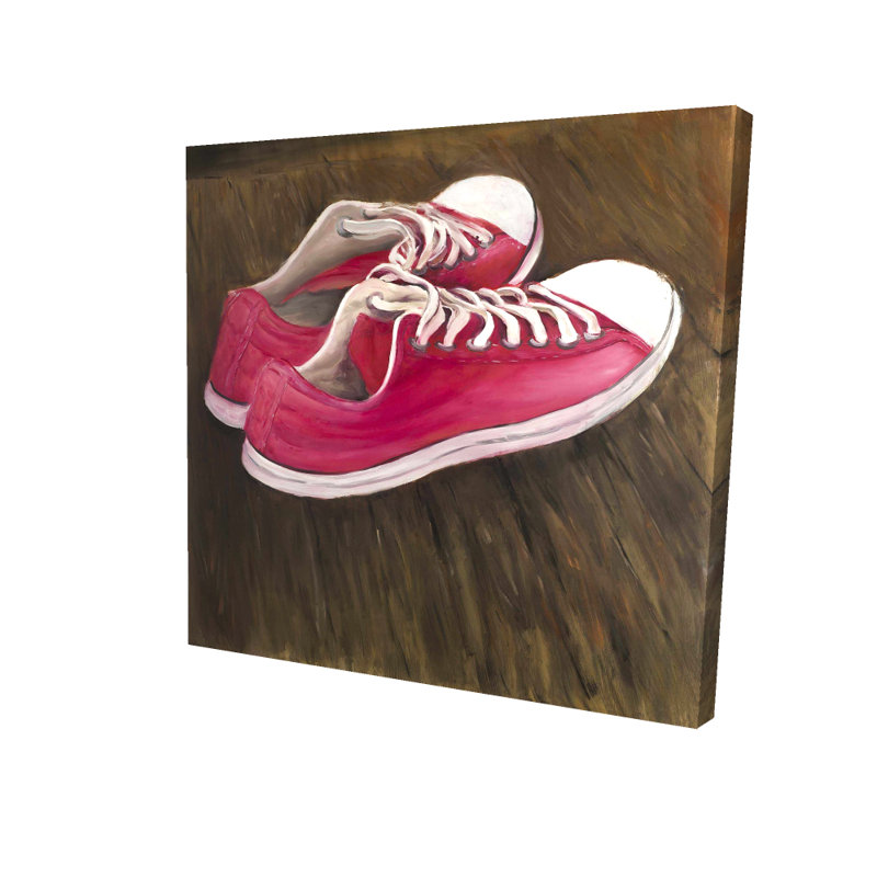 « sneaker chaussures », reproduction de peinture à l’huile sur toile tendue, H 32 po x l 32 po x P 1,5 po