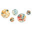 Daden - Ensemble d'art mural moderne camouflage rond de 5