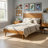 Solid Wood Platform Bed (Queen Bed)-650914184