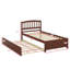 Structure de lit plateforme robuste en bois avec lit gigogne-1331551334