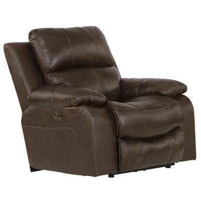 Akylah 42" Wide Leather Match Rocker Standard Recliner
