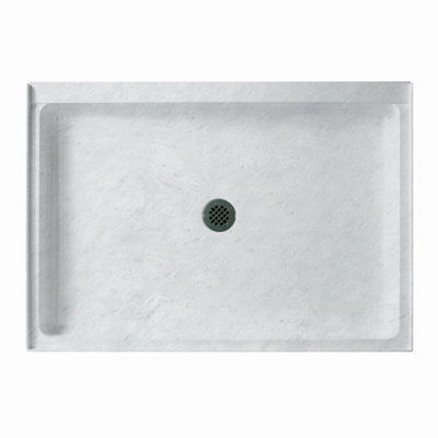 Base de douche à seuil simple 34 po x 48 po Solid Surface