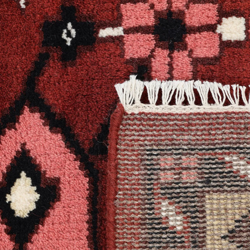 Sahara Oriental Area Rug in Red/Brown/Black/Beige, Rectangle 5' x 8'