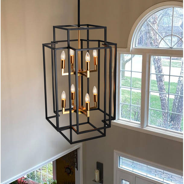 17 Stories 12 - Light Dimmable Square / Rectangle Chandelier | Wayfair