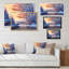 «Sunset On Winter River III», reproduction sur toile flottante-197478385-197478389