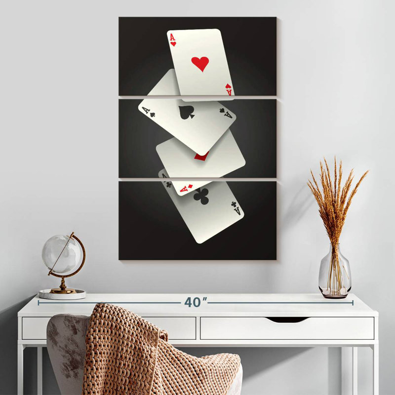 Senne Four Aces Cards, 32" H x 20" W