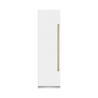 ZLINE Autograph Edition 24 in. 12.4 cu. ft. Column Freezer with Graphite Gray Interior and Champagne Bronze Accents