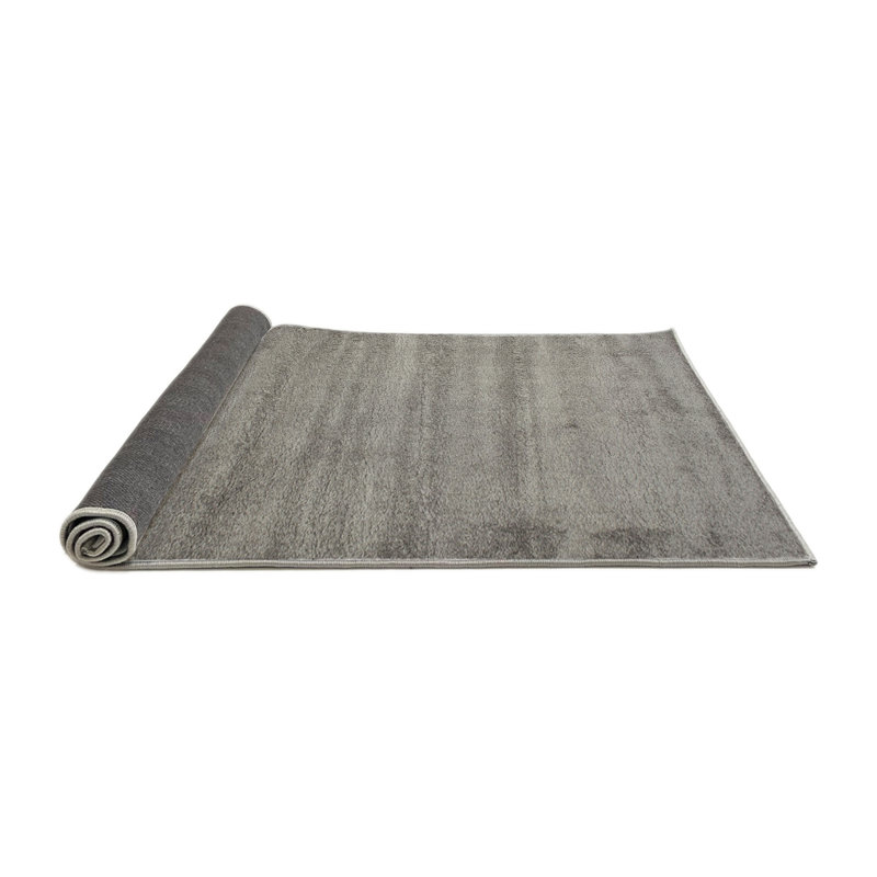 Tapis gris / noir Adells, Rond 3 pi