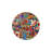 Modern Floral Vase Orange Red Woven Base Washable Carpet-1384576736