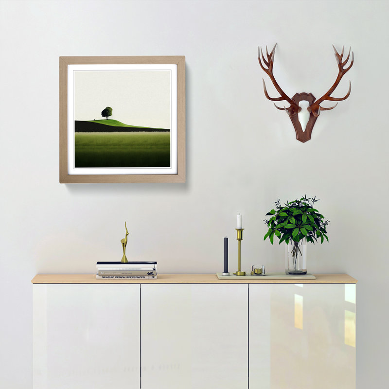 Meadow Minimalism - Framed Print, Oak