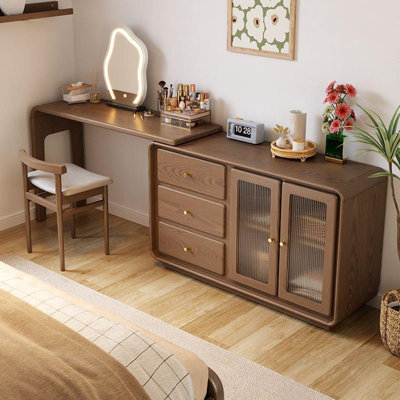 Makeup Vanity with Light mirror,3 drawers,1 chair