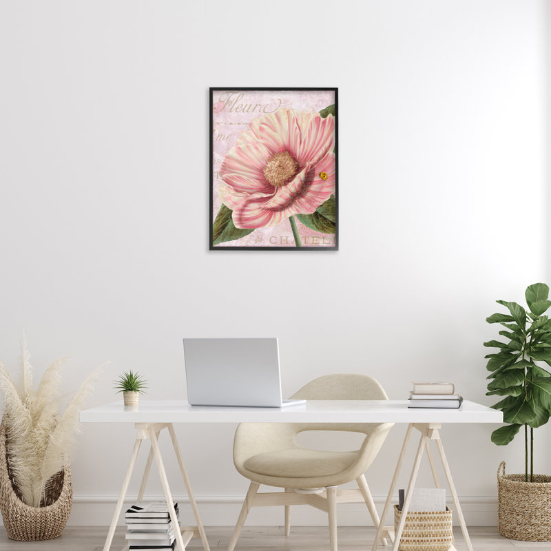 Giclée encadrée par French Flower & Ladybug, design par Sasha, H 30 po x l 24 po, Giclée encadrée noir minuit