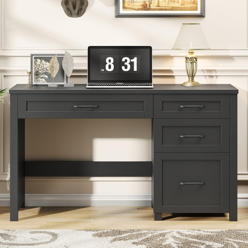 Farmhouse 47" Executive Desk, Black