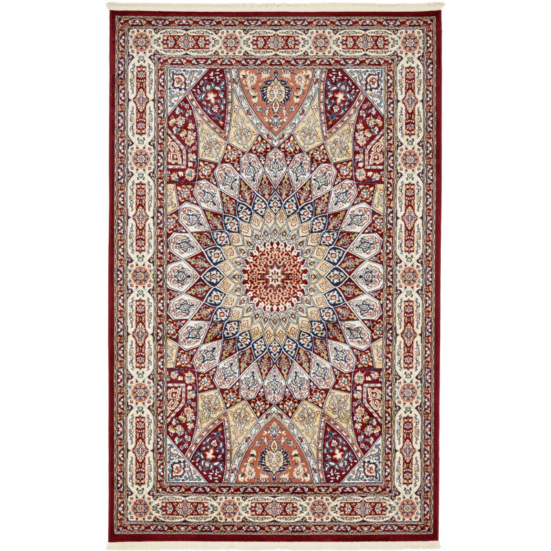 Tapis bordeaux Jackson, Rectangle 5 pi 3 po x 8 pi