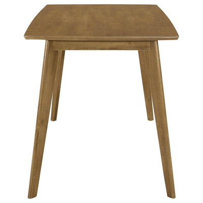 Rectangular Solid Wood Dining Table In Chestnut - Angled Legs For Style And Stability With Finish Wood, Rectangular,