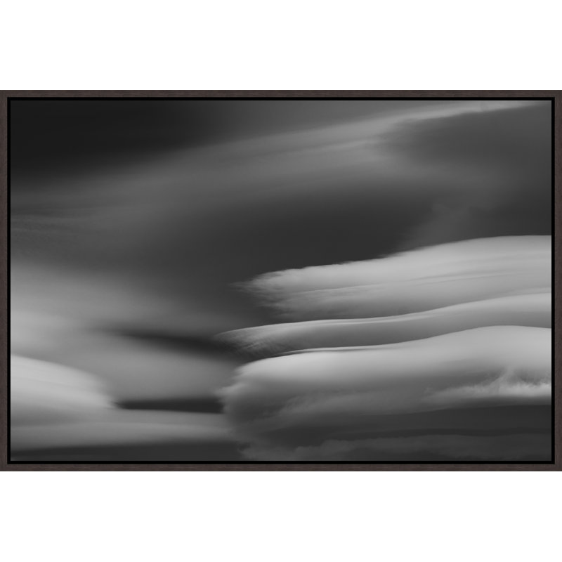 Lenticular Clouds I Painting by Addison Jones, Matt Black Framed