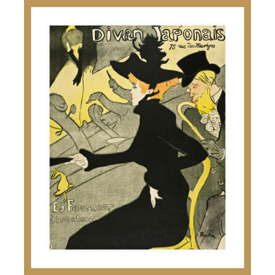 «Divan japonais» par Henri de Toulouse-Lautrec, impression giclée sur cadre