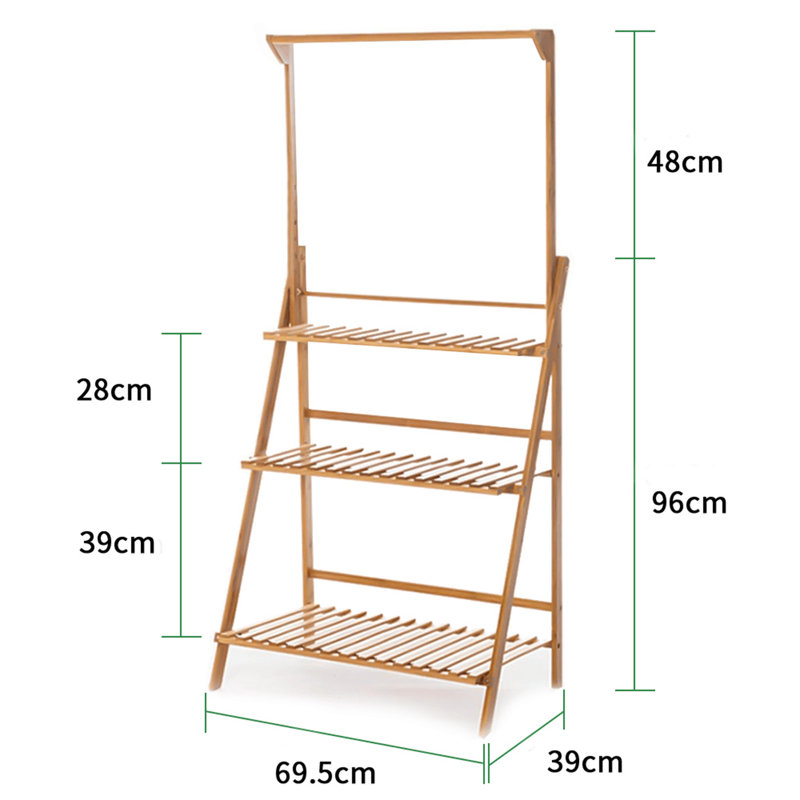 Brihana Solid Wood Plant Stand 3 Tier