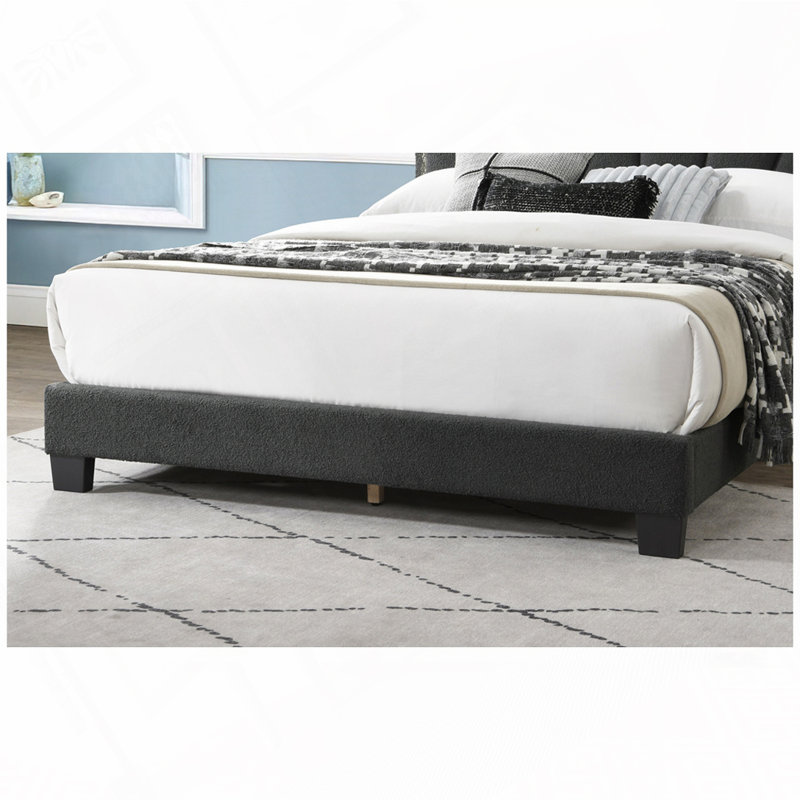 Platform Bed W/ Built-In LED Lights, Twin, Charcoal