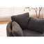Chaise pivotante 360 ° en tissu gris foncé avec compartiment ergonomique et rangement pour la mousse de chambre à coucher