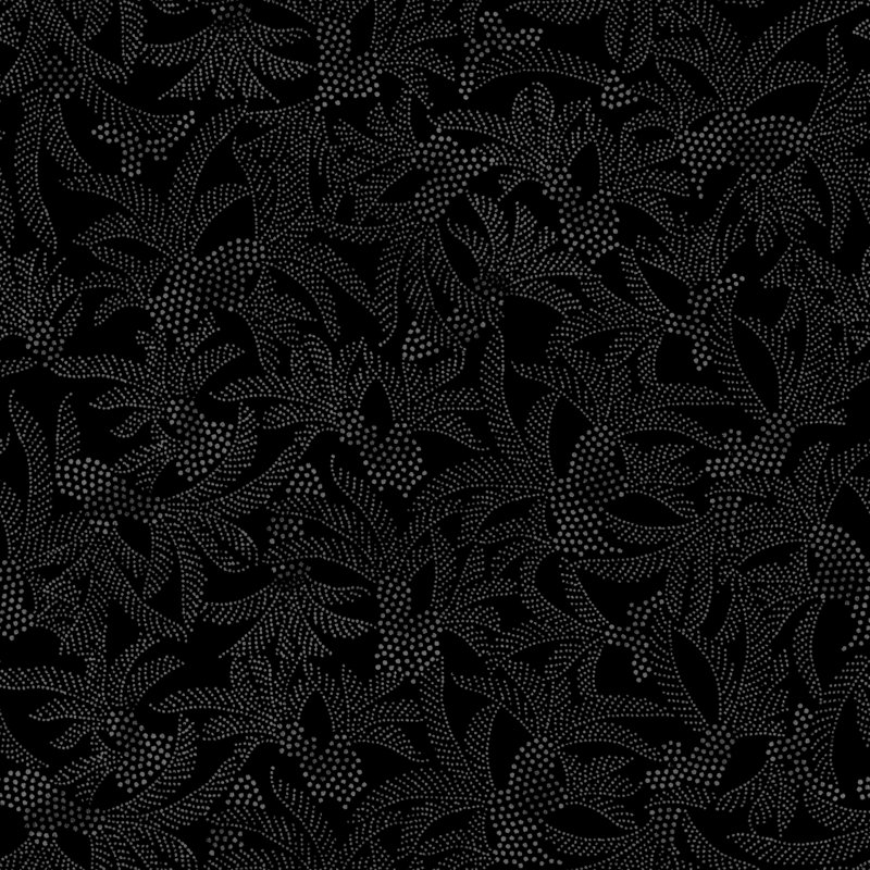 Yuki Osada Floral Wallpaper Double Roll, Black