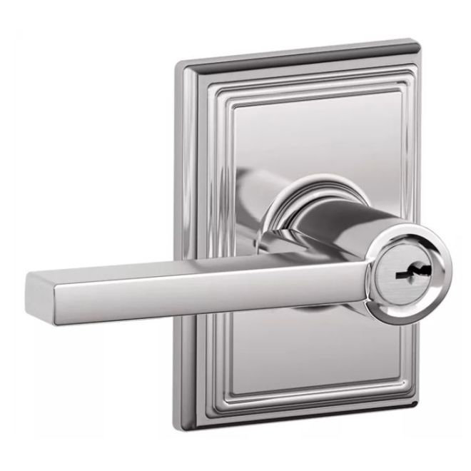 Latitude Lever with Addison Trim Keyed Entry Lock Schlage 