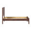 Structure de lit en bois de pin massif rustique Hibir avec garniture de protection, lit plateforme de la chambre principale de style campagne moderne, base de support à lattes robuste, aucun sommier nécessaire, style haut de gamme-123418553-123297193