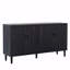 Armoire à buffet, moderne, solution de rangement, noir avec détails cloutés décoratifs, élégant
