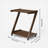 25.6"H 2 Tier Solid Wood End Table with Casters for Living Room & Bedroom-1708968934