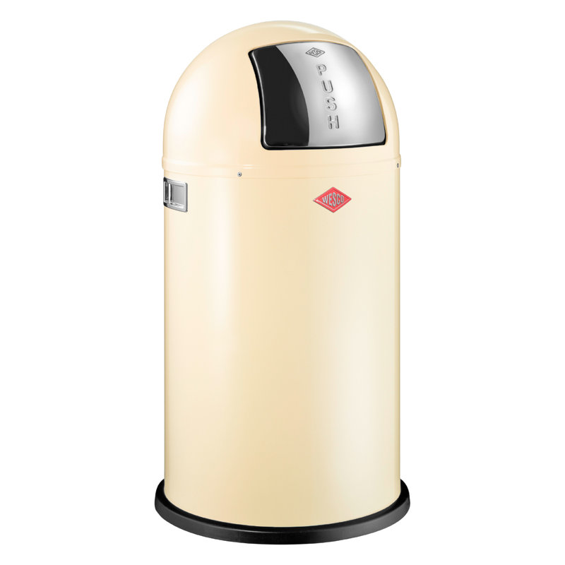 Pushboy Stainless Steel 50 Litre Swing Top Rubbish Bin, Almond