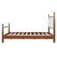 Base de lit en bois de peuplier avec tête de lit tapissier Harlow-125959301
