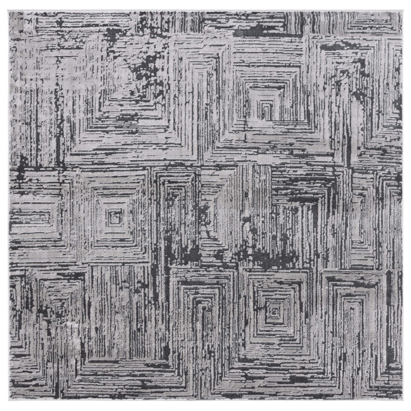Whisper Performance Abstract Rug, Square 6'7"