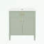 Meuble-lavabo de salle de bain avec lavabo, portes à fermeture douce et tablette réglable-1286137965