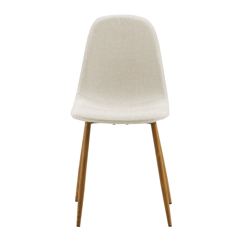 Versanora Upholstered Dining Chair, White, Brown