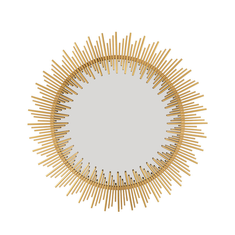 Pierre Sunburst Metal Mirror, Gold