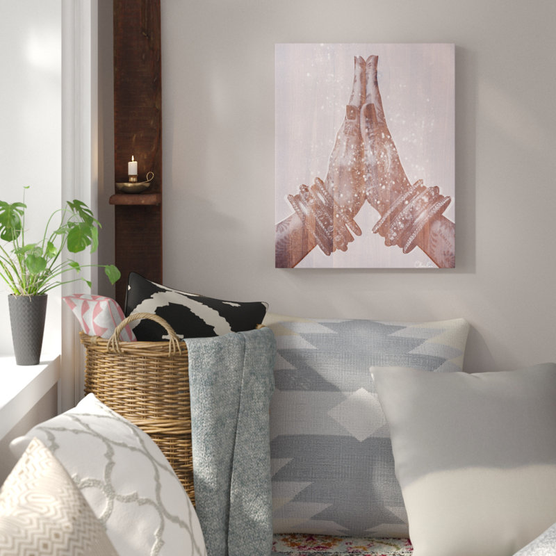 Namaste - impression sur toile tendue, H 30 po x l 20 po x P 1,5 po