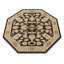 Tapis écologiques en laine touffetée à la main Beachampton - Octogone, couleur beige brun, design oriental, tapis épais antidérapants faits à la main pour salon, chambre à coucher-711034502