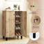 Shoe Storage Cabinet 4-Tier Shoe Organizer w/ Removable Shelves & 2 Doors