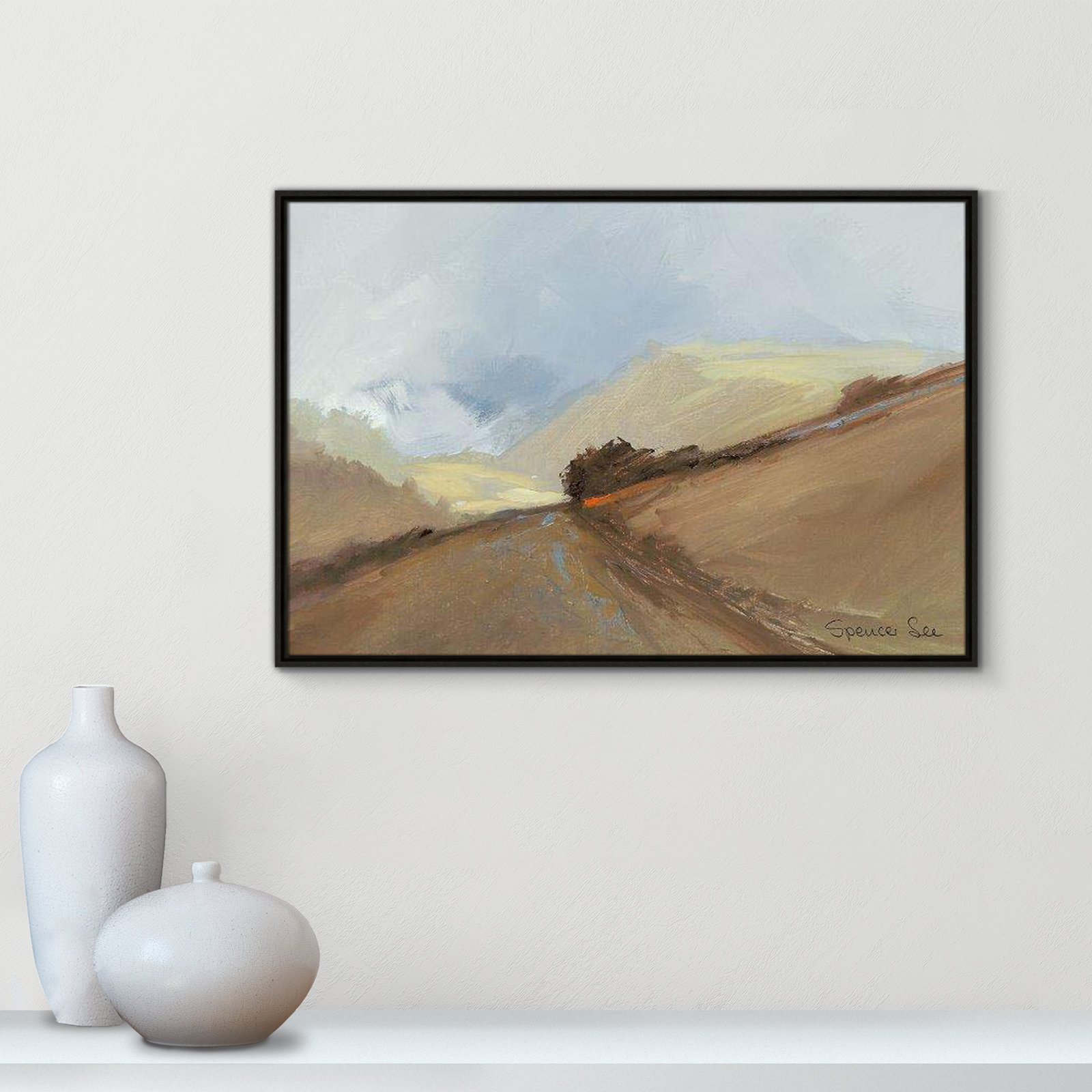 Heaven And Earth II by Spencer Lee, Espresso Framed, 25.5'' H x 37.5'' W x 2'' D