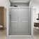 56 in. to 60 in. W x 76 in. H Double Sliding Semi Frameless Shower Door with Clear Glass