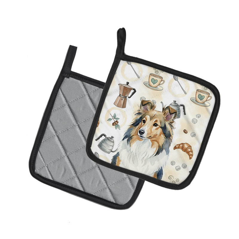 Paire de porte-cafetières Sable Sheltie