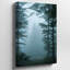 Toile «A Dense Fog Envelopps A Tranquil Forest Scene Where Towering Wall Art Trees with Intricate Branches Stretch Across The Frame», reproduction d'art-906026938
