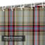 Rideau de douche tartan beige brun noir rouge vert blanc à 12 crochets-456652765