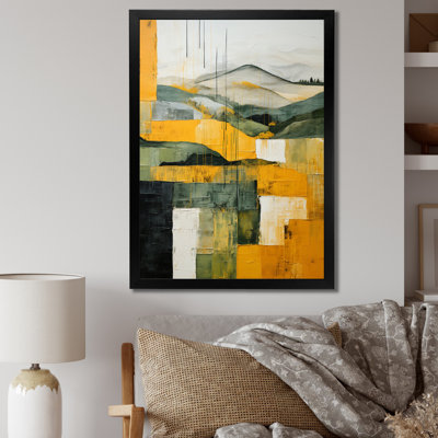 Yellow And Green Pastoral Bold Landscape IX - Abstract Canvas Wall Art